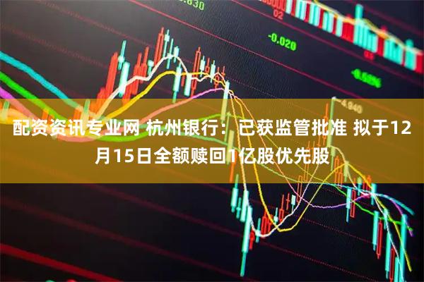 配资资讯专业网 杭州银行：已获监管批准 拟于12月15日全额赎回1亿股优先股