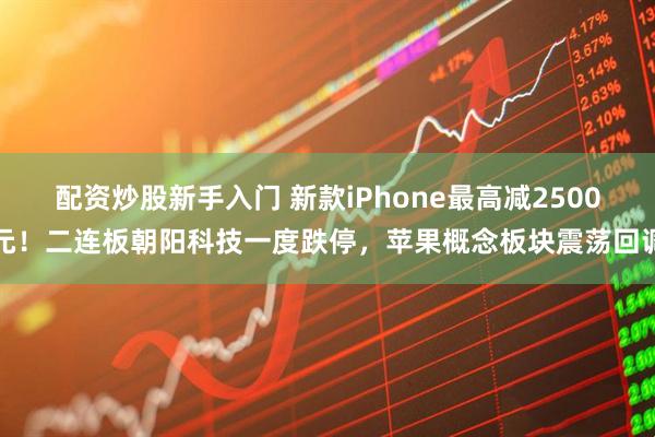 配资炒股新手入门 新款iPhone最高减2500元！二连板朝阳科技一度跌停，苹果概念板块震荡回调